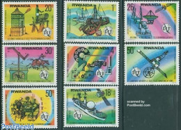 Delcampe - Rwanda 1977 Telecommunication Day 8v, Mint NH, Nature - Science - Transport - Various - Horses - Telecommunication - S.. - Télécom