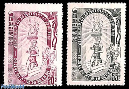 Delcampe - Korea, South 1955 National Games 2v, Mint NH, Sport - Sport (other And Mixed) - Corée Du Sud