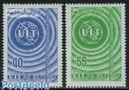 Delcampe - Korea, South 1957 I.T.U. 2V, Mint NH, Science - Various - Telecommunication - I.T.U. - Télécom