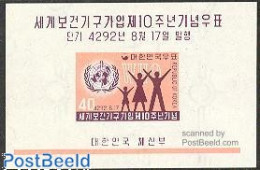 Delcampe - Korea, South 1959 W.H.O. S/s, Mint NH, Health - Health - Corée Du Sud