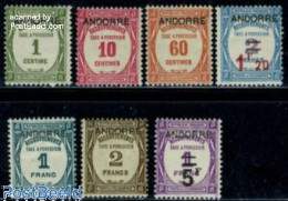 Delcampe - Andorra, French Post 1931 Postage Due 7v, Unused (hinged) - Other & Unclassified