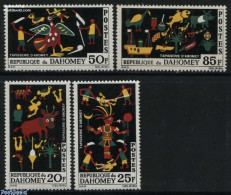 Delcampe - Dahomey 1965 Carpet Art 4v, Mint NH, Various - Textiles - Textiles