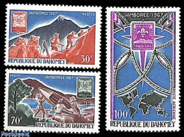Delcampe - Dahomey 1967 World Jamboree Idaho 3v, Mint NH, Sport - Scouting - Autres & Non Classés