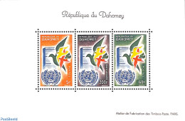 Delcampe - Dahomey 1960 UNO Membership S/s, Mint NH, History - Nature - United Nations - Birds - Pigeons - Autres & Non Classés