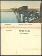 Delcampe - Chile Old Postcard Rio Bio Bio Puente San Pedro Railway Bridge, Locomotive Train - Chile