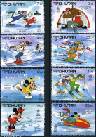 Delcampe - Bhutan 1988 Olympic Winter Games 8v, Mint NH, Sport - (Bob) Sleigh Sports - Ice Hockey - Olympic Winter Games - Skatin.. - Invierno