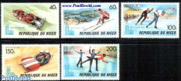 Delcampe - Niger 1979 Olympic Winter Games Lake Placid 5v, Mint NH, Sport - (Bob) Sleigh Sports - Olympic Winter Games - Skating .. - Invierno