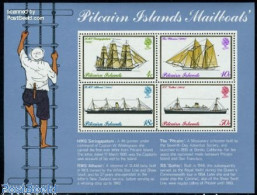 Delcampe - Pitcairn Islands 1975 Ships S/s, Mint NH, Transport - Post - Ships And Boats - Poste
