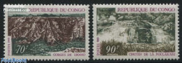 Delcampe - Congo Republic 1970 Tourism 2v, Mint NH, Nature - Various - Water, Dams & Falls - Tourism - Autres & Non Classés