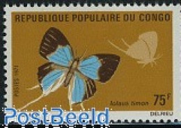 Delcampe - Congo Republic 1971 75F, Stamp Out Of Set, Mint NH, Nature - Butterflies - Autres & Non Classés