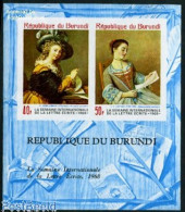 Delcampe - Burundi 1968 Letter Writing Week S/s Imperforated, Mint NH, Art - Paintings - Autres & Non Classés
