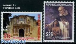 Delcampe - Dominican Republic 2010 500 Years Dominicos 2v, Mint NH, Religion - Cloisters & Abbeys - Abbayes & Monastères