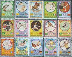 Delcampe - Upper Volta 1972 Olympic Winners 15v, Mint NH, Sport - Hockey - Olympic Games - Rasenhockey