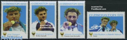 Delcampe - Uzbekistan 2006 Olympic Winners Athens 4v, Mint NH, Sport - Olympic Games - Usbekistan