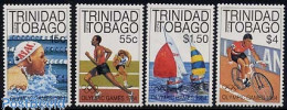 Delcampe - Trinidad & Tobago 1984 Olympic Games 4v, Mint NH, Sport - Transport - Cycling - Olympic Games - Sailing - Swimming - S.. - Cyclisme