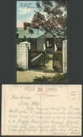 Delcampe - Bermuda Old Colour Postcard An Open Gate The Motto In Bermuda House Entrance 179 - Bermuda