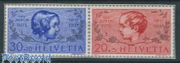 Delcampe - Switzerland 1937 Pro Juventute 2v (from S/s), Mint NH - Ungebraucht