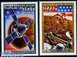 Delcampe - Guinea Bissau 1977 Viking 2v, Mint NH, Transport - Space Exploration - Guinée-Bissau
