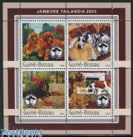 Delcampe - Guinea Bissau 2003 Scouting, Dogs 4v M/s, Mint NH, Nature - Sport - Dogs - Scouting - Guinée-Bissau