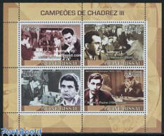 Delcampe - Guinea Bissau 2008 Chess Masters 4v M/s, Mint NH, Sport - Chess - Echecs