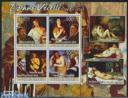 Delcampe - Guinea Bissau 2008 Tiziano 4v M/s, Vecelli, Mint NH, Art - Nude Paintings - Paintings - Guinée-Bissau