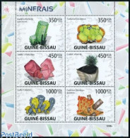 Delcampe - Guinea Bissau 2009 Minerals 6v M/s, Mint NH, History - Geology - Guinée-Bissau