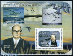 Delcampe - Guinea Bissau 2009 Sir Peter Scott S/s, Mint NH, Nature - Birds - Guinée-Bissau