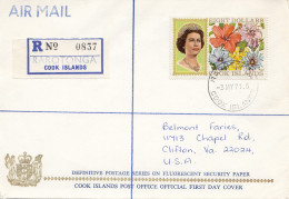 Delcampe - Cook Islands, Registered To USA, 1971 From Rarotonga - Cook