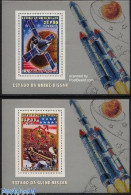 Delcampe - Guinea Bissau 1977 Viking 2 S/s, Mint NH, Transport - Space Exploration - Guinée-Bissau