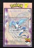 Delcampe - Gambia: Pokémon Articuno #144, Tpye Ice Flying, Postfrisch, ** - Disney