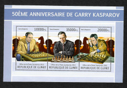 Delcampe - Guinea 2013: : 50ème Anniversaire De Garry Kasparov, Schach, Postfrisch - Guinea (1958-...)