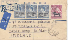 Delcampe - Kenya 1958: Air Mail Registered Nakuru/Kenya To Dublin/Ireland - Kenia (1963-...)