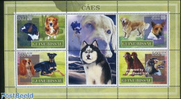 Delcampe - Guinea Bissau 2007 Dogs 4v M/s, Mint NH, Nature - Dogs - Guinée-Bissau
