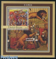 Delcampe - Guinea Bissau 2003 Circus S/s, Mint NH, Nature - Performance Art - Animals (others & Mixed) - Cat Family - Circus - Cirque