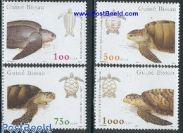 Delcampe - Guinea Bissau 2001 Turtles 4v, Mint NH, Nature - Reptiles - Turtles - Guinée-Bissau