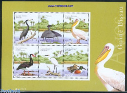Delcampe - Guinea Bissau 2001 Birds 6v M/s, Mint NH, Nature - Birds - Ducks - Guinée-Bissau