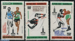 Delcampe - Gabon 1980 Olympic Winners 3v, Mint NH, Sport - Athletics - Boxing - Olympic Games - Nuovi