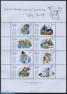 Delcampe - Liechtenstein 2008 Wilhelm Busch 8v M/s, Mint NH, Nature - Birds - Monkeys - Art - Authors - Children's Books Illustra.. - Neufs