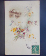 Delcampe - 1695 THEME  . BOUQUET DE FLEURS . PAYSAGE . OBLITEREE 1908 . - Blumen