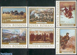 Delcampe - Romania 1977 Independence 6v, Mint NH, History - History - Militarism - Art - Paintings - Unused Stamps
