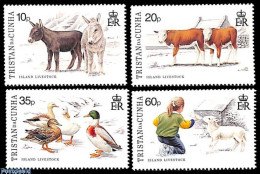 Delcampe - Tristan Da Cunha 1994 Domestic Animals 4v, Mint NH, Nature - Animals (others & Mixed) - Birds - Cattle - Ducks - Tristan Da Cunha