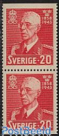 Delcampe - Sweden 1943 King Gustaf V Birthday Booklet Pair, Mint NH, History - Kings & Queens (Royalty) - Neufs