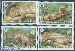 Delcampe - Solomon Islands 2005 WWF, Skink 4v, Mint NH, Nature - Reptiles - World Wildlife Fund (WWF) - Salomon (Iles 1978-...)