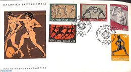 Delcampe - Greece 1972 Olympic Games Munich 5v, First Day Cover, Sport - Olympic Games - Sport (other And Mixed) - Lettres & Documents