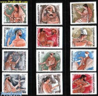 Delcampe - Greece 1986 Olympic Gods Coil 12v, Mint NH, Performance Art - Religion - Music - Greek & Roman Gods - Art - Fairytales - Neufs