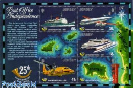 Delcampe - Jersey 1994 Postal Service S/s, Mint NH, Transport - Various - Post - Aircraft & Aviation - Ships And Boats - Joint Is.. - Poste
