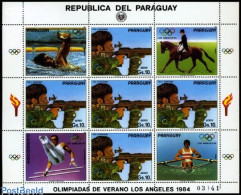 Delcampe - Paraguay 1984 Olympic Games M/s, Mint NH, Sport - Olympic Games - Shooting Sports - Tiro (armas)