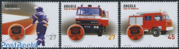 Delcampe - Angola 2004 Fire Brigade 3v, Mint NH, Science - Transport - Telephones - Automobiles - Fire Fighters & Prevention - Télécom
