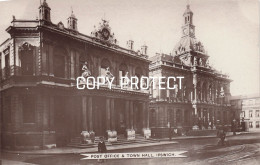 Delcampe - Ipswich - Post Office & Town Hall - Ipswich