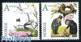 Delcampe - Norway 2007 Theodor Kittelsen 2v, Mint NH, Nature - Insects - Art - Children's Books Illustrations - Fairytales - Ungebraucht